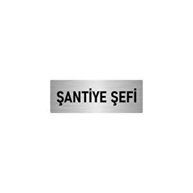 Özarslan Dizayn Şantiye Şefi 10x20 cm Gümüş Renk Metal Yönlendirme Levhası