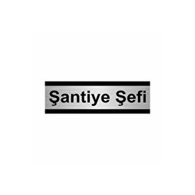 Özarslan Dizayn Şantiye Şefi 10x20 cm Gümüş Renk Metal Yönlendirme Levhası