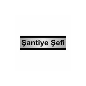 Özarslan Dizayn Şantiye Şefi 5x20 cm Gümüş Renk Metal Yönlendirme Levhası