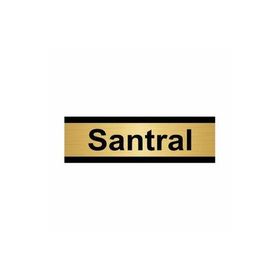 Özarslan Dizayn Santral 10x20 cm Altın Renk Metal Yönlendirme Levhası