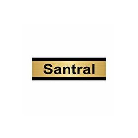 Özarslan Dizayn Santral 5x20 cm Altın Renk Metal Yönlendirme Levhası