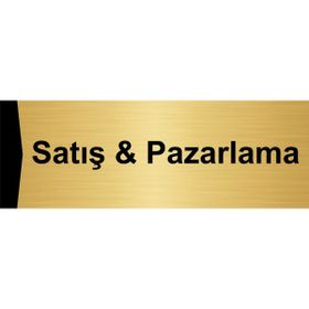 Özarslan Dizayn Satış ve pazarlama 5x20 cm Altın Renk Metal Yönlendirme Levhası