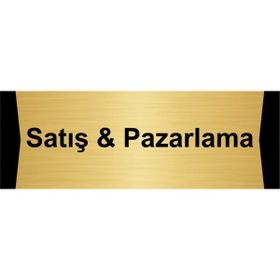 Özarslan Dizayn Satış ve pazarlama 5x20 cm Altın Renk Metal Yönlendirme Levhası