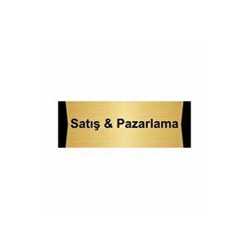 Özarslan Dizayn Satış ve pazarlama 5x20 cm Altın Renk Metal Yönlendirme Levhası