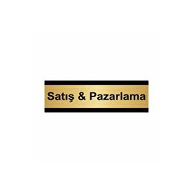 Özarslan Dizayn Satış ve Pazarlama 7x20 cm Altın Renk Metal Yönlendirme Levhası