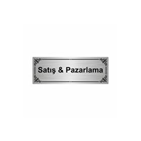 Özarslan Dizayn Satış ve Pazarlama 7x20 cm Gümüş Renk Metal Yönlendirme Levhası