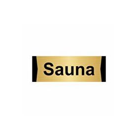 Özarslan Dizayn Sauna 10x20 cm Altın Renk Metal Yönlendirme Levhası
