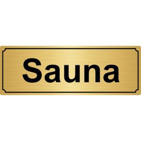 Özarslan Dizayn Sauna 10x20 cm Altın Renk Metal Yönlendirme Levhası