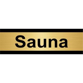 Özarslan Dizayn Sauna 5x20 cm Altın Renk Metal Yönlendirme Levhası