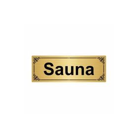 Özarslan Dizayn Sauna 7x20 cm Altın Renk Metal Yönlendirme Levhası