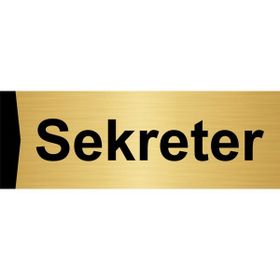 Özarslan Dizayn Sekreter 10x20 cm Altın Renk Metal Yönlendirme Levhası