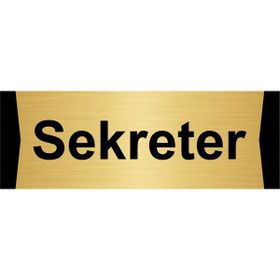 Özarslan Dizayn Sekreter 10x20 cm Altın Renk Metal Yönlendirme Levhası