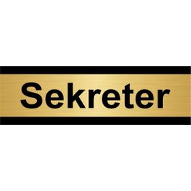 Özarslan Dizayn Sekreter 10x20 cm Altın Renk Metal Yönlendirme Levhası