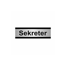 Özarslan Dizayn Sekreter 10x20 cm Gümüş Renk Metal Yönlendirme Levhası