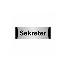 Özarslan Dizayn Sekreter 10x20 cm Gümüş Renk Metal Yönlendirme Levhası