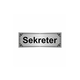 Özarslan Dizayn Sekreter 7x20 cm Gümüş Renk Metal Yönlendirme Levhası