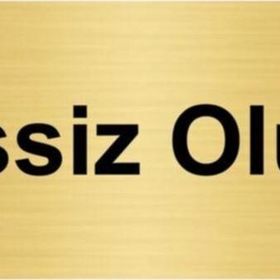 Özarslan Dizayn Sessiz Olunuz 7x20 cm Altın Renk Metal Yönlendirme Levhası