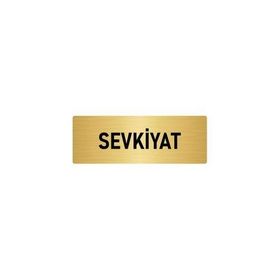 Özarslan Dizayn Sevkiyat 10x20 cm Altın Renk Metal Yönlendirme Levhası