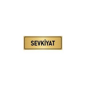 Özarslan Dizayn Sevkiyat 10x20 cm Altın Renk Metal Yönlendirme Levhası