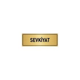 Özarslan Dizayn Sevkiyat 10x20 cm Altın Renk Metal Yönlendirme Levhası