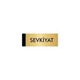 Özarslan Dizayn Sevkiyat 10x20 cm Altın Renk Metal Yönlendirme Levhası