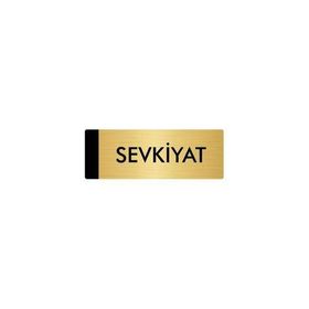 Özarslan Dizayn Sevkiyat 10x20 cm Altın Renk Metal Yönlendirme Levhası
