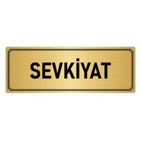 Özarslan Dizayn Sevkiyat 5x20 cm Altın Renk Metal Yönlendirme Levhası