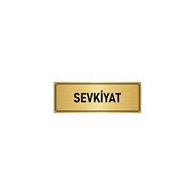 Özarslan Dizayn Sevkiyat 7x20 cm Altın Renk Metal Yönlendirme Levhası