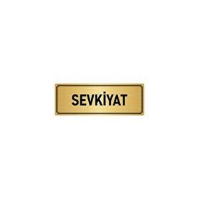 Özarslan Dizayn Sevkiyat 7x20 cm Altın Renk Metal Yönlendirme Levhası