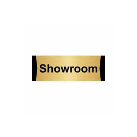 Özarslan Dizayn Showroom 5x20 cm Altın Renk Metal Yönlendirme Levhası