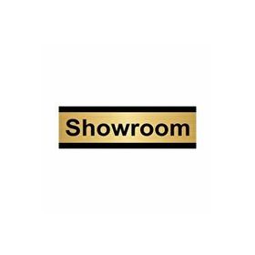 Özarslan Dizayn Showroom 5x20 cm Altın Renk Metal Yönlendirme Levhası