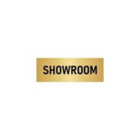 Özarslan Dizayn Showroom 5x20 cm Altın Renk Metal Yönlendirme Levhası