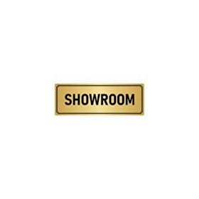 Özarslan Dizayn Showroom 5x20 cm Altın Renk Metal Yönlendirme Levhası