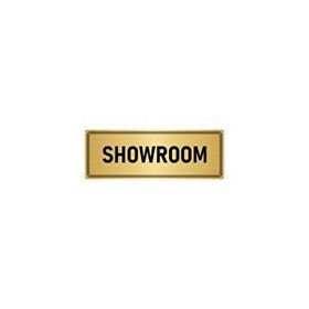 Özarslan Dizayn Showroom 5x20 cm Altın Renk Metal Yönlendirme Levhası