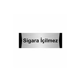 Özarslan Dizayn Sigara İçilmez 10x20 cm Gümüş Renk Metal Yönlendirme Levhası