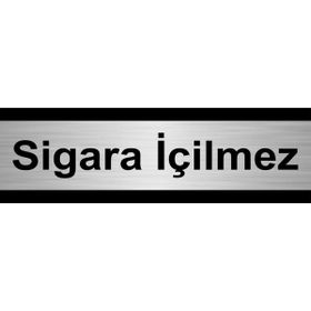 Özarslan Dizayn Sigara İçilmez 10x20 cm Gümüş Renk Metal Yönlendirme Levhası