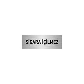 Özarslan Dizayn Sigara İçilmez 5x20 cm Gümüş Renk Metal Yönlendirme Levhası