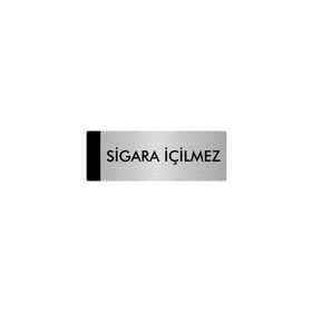 Özarslan Dizayn Sigara İçilmez 5x20 cm Gümüş Renk Metal Yönlendirme Levhası