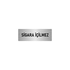 Özarslan Dizayn Sigara İçilmez 7x20 cm Gümüş Renk Metal Yönlendirme Levhası