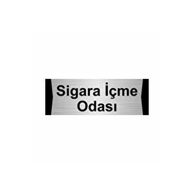 Özarslan Dizayn Sigara İçme Odası 10x20 cm Altın Renk Metal Yönlendirme Levhası