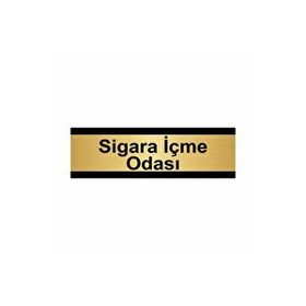 Özarslan Dizayn Sigara İçme Odası 5x20 cm Altın Renk Metal Yönlendirme Levhası