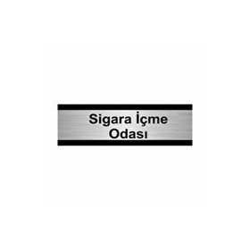 Özarslan Dizayn Sigara İçme Odası 7x20 cm Gümüş Renk Metal Yönlendirme Levhası