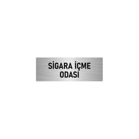 Özarslan Dizayn Sigara İçme Odası 7x20 cm Gümüş Renk Metal Yönlendirme Levhası