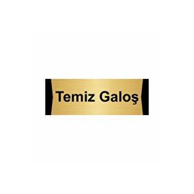 Özarslan Dizayn Temiz Galoş 10x20 cm Altın Renk Metal Yönlendirme Levhası
