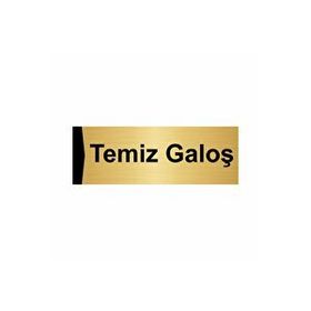 Özarslan Dizayn Temiz Galoş 10x20 cm Altın Renk Metal Yönlendirme Levhası