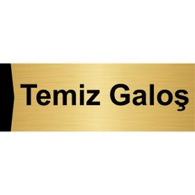 Özarslan Dizayn Temiz Galoş 10x20 cm Altın Renk Metal Yönlendirme Levhası