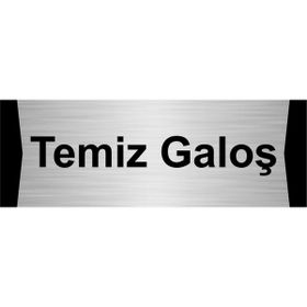 Özarslan Dizayn Temiz Galoş 10x20 cm Gümüş Renk Metal Yönlendirme Levhası