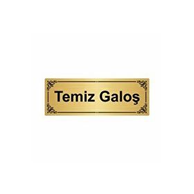 Özarslan Dizayn Temiz Galoş 7x20 cm Altın Renk Metal Yönlendirme Levhası