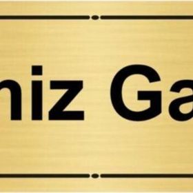 Özarslan Dizayn Temiz Galoş 7x20 cm Altın Renk Metal Yönlendirme Levhası