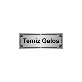 Özarslan Dizayn Temiz Galoş 7x20 cm Gümüş Renk Metal Yönlendirme Levhası